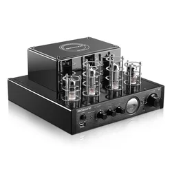 Audiophile High-power Tube Power Amplifier Wireless Bluetooth HIFI Mini Tube Power Amplifier Amp Optical Fiber Coaxial Interface