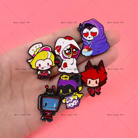 Kawaii Cartoon Character Enamel Brooches Lapel Pins Badges on Backpack Hat Clothing Accessories Funny Jewelry Gifts