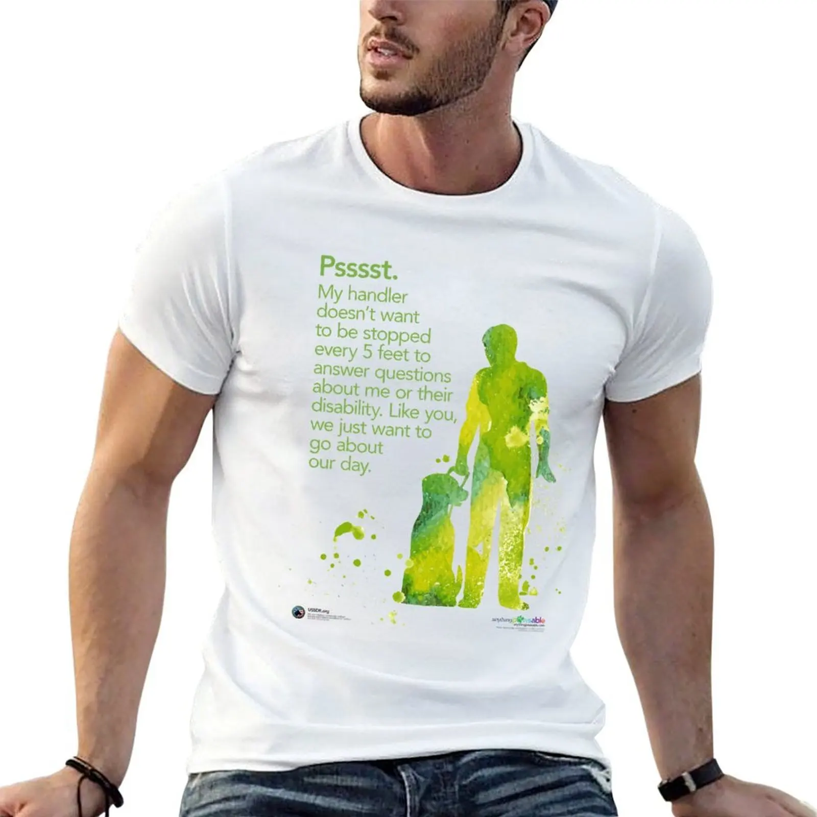 Service Dog, We just want to go about our day T-Shirt anime t shirts oversize essential t shirt T-Shirt