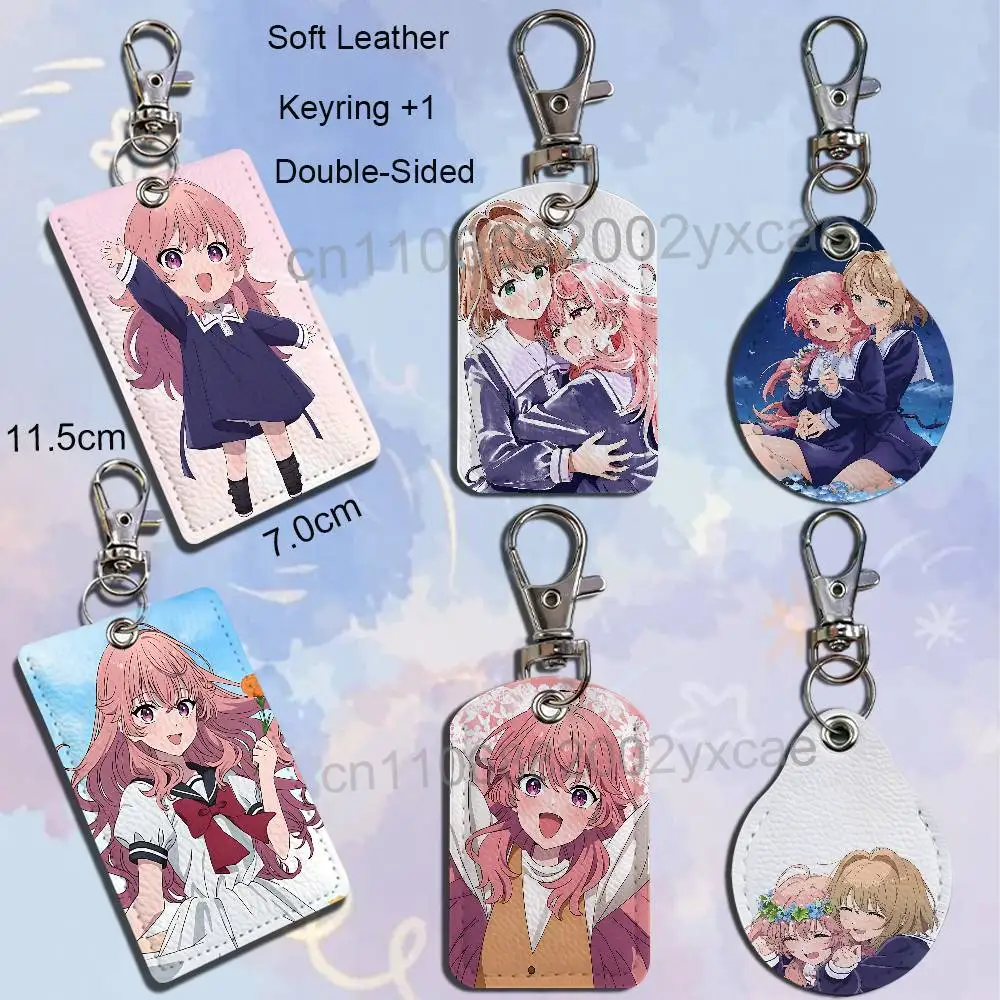 Sheena Totsuki Mimi Kagari KimiShinu  Card Holder With Keychain Executive Protection For Bank Credit Subway Bus Case