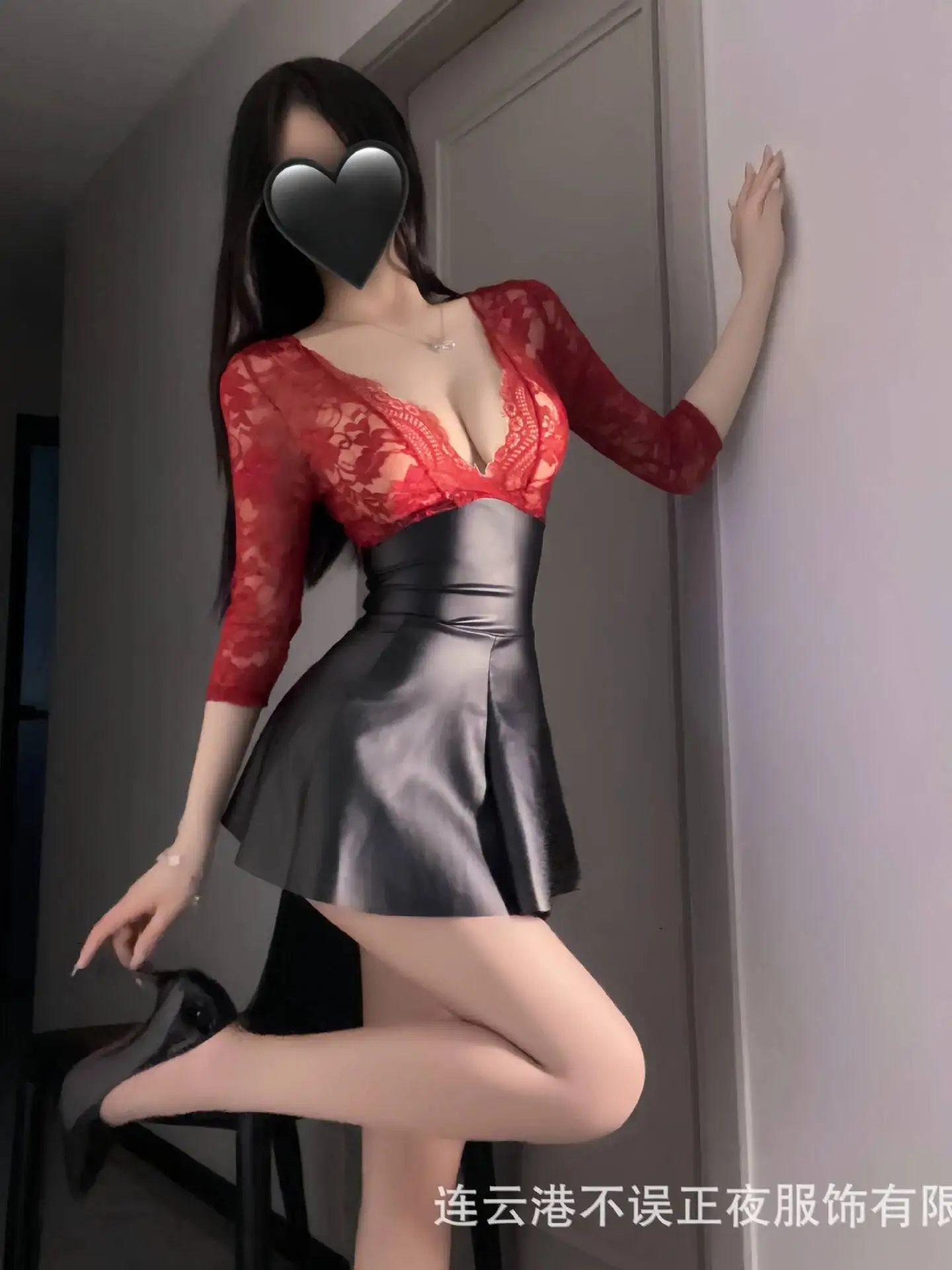 Sexy Secretary Fun Mood Sleepwear Temptation Lace Leather Dress Elegant Uniform Fashion Sexy SM Korean Women 2025 New OVR8