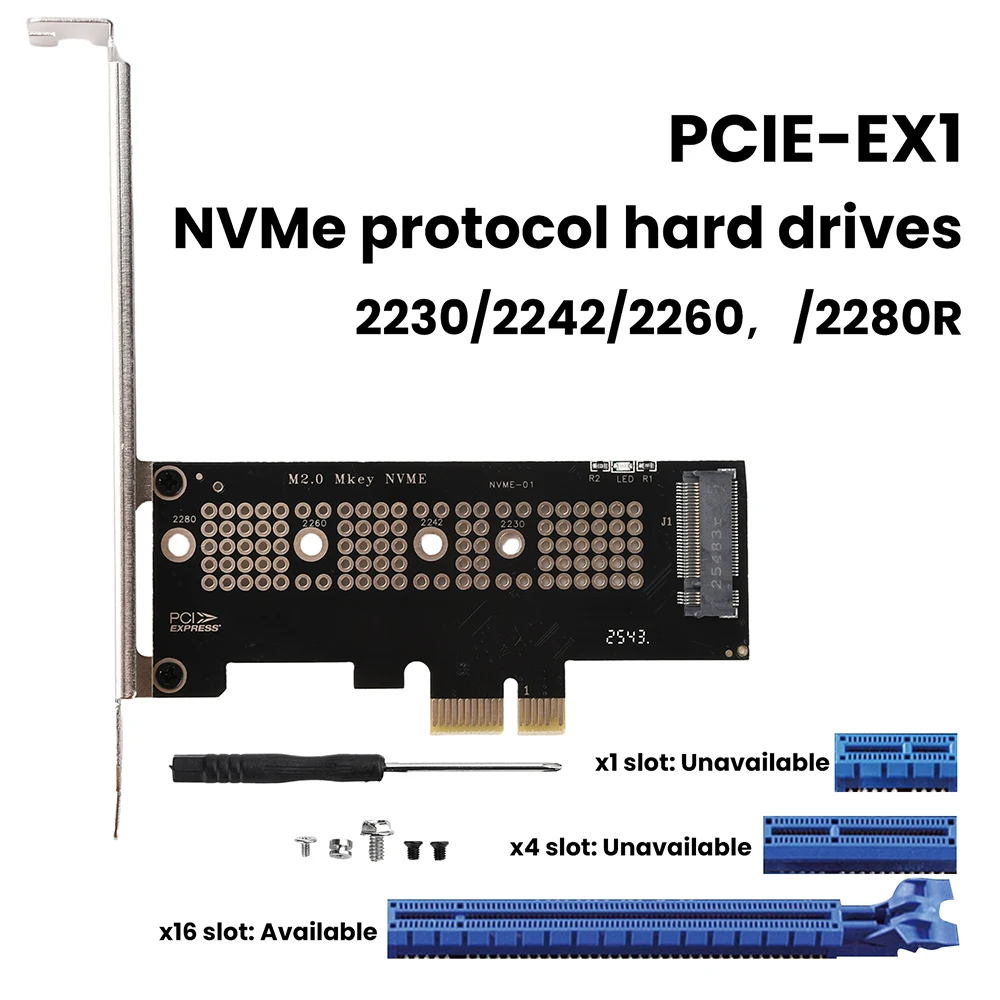 PCIe To M.2 NVMe Adapter Card M2 SSD Hard Drive Expansion Card PCI X1 X4 X16 Desktop Internal Storage Converter Board
