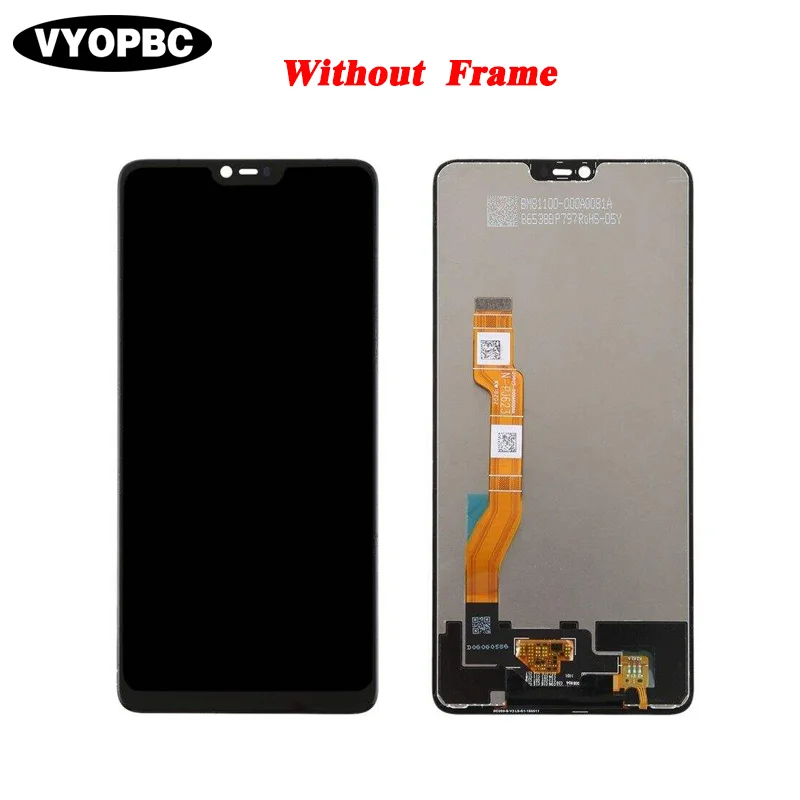 6.23\'\' For OPPO F7 A3 LCD Display Original Touch Screen With Frame Digitizer Assembly Replacement CPH1819 CPH1821 CPH1837