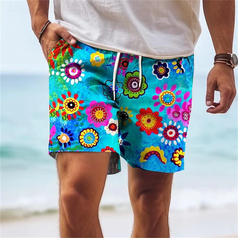 Sunflower 3d Print Beach Shorts For Men And Women Flower Pattern Swimwear Trunks Kid Comfortable Breathable Hawaiian Short Pants