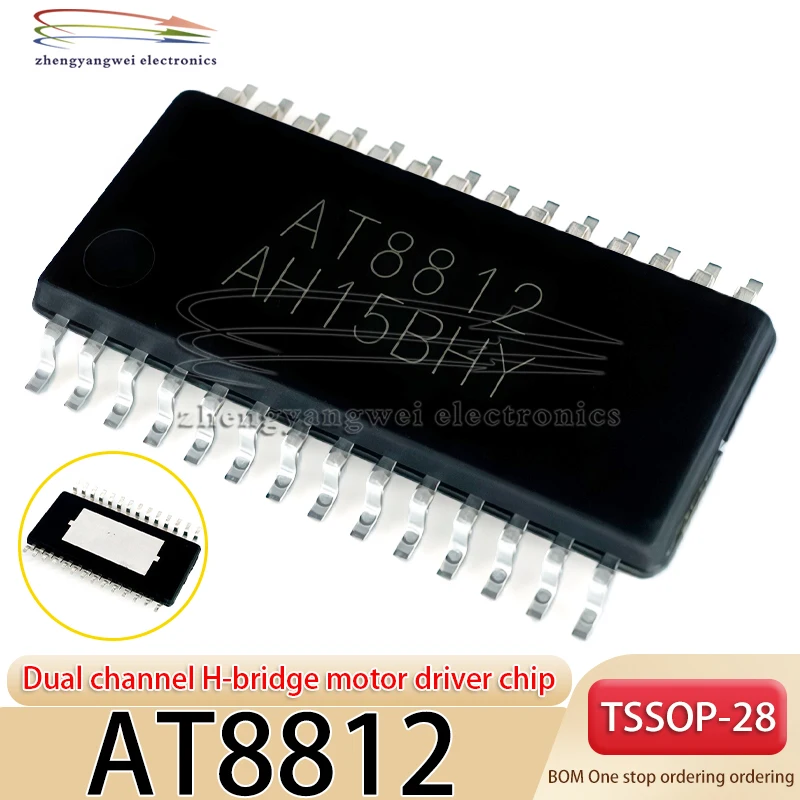 5 PCS AT8812 TSSOP28 AT8812MTE Printer Dual-Channel H-Bridge Motor Driver Chip 8812