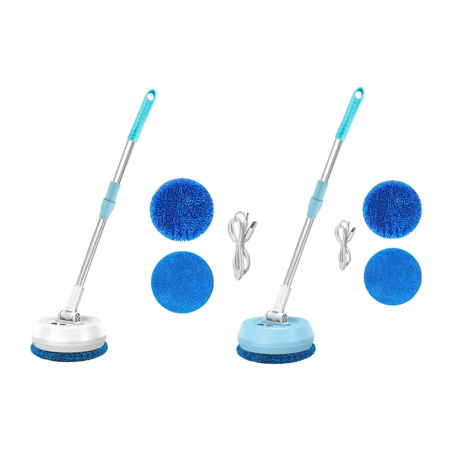 Cordless Electric Mop Duster Rechargeable Extendable Scrubber Floor Cleaner Polisher for Hanging Pictures Bathroom Walls Window