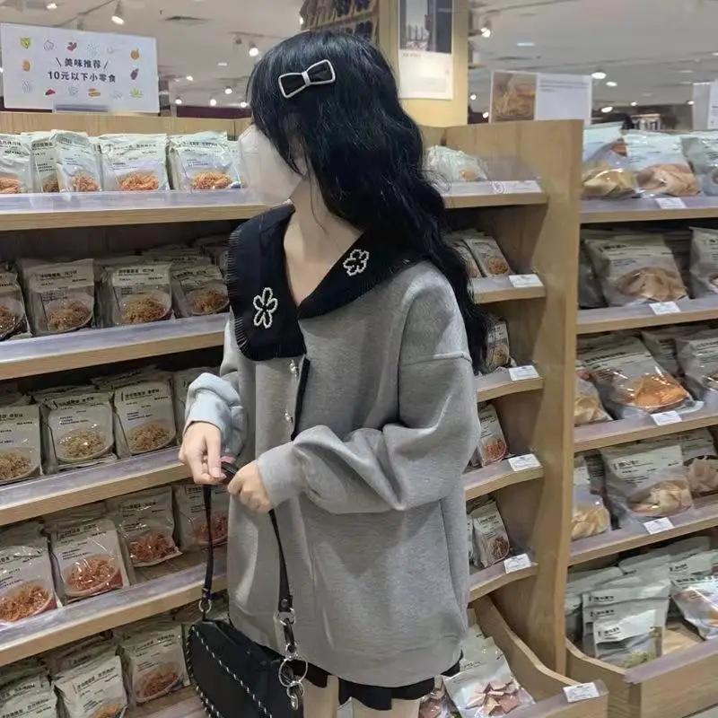 بلوزات امرأة التخسيس طول قصير مطاطا كابليس الكتابة على الجدران المتعثرة سوبر كبيرة الحرم الجامعي الألوان الصيف Colorblock Y2K #2