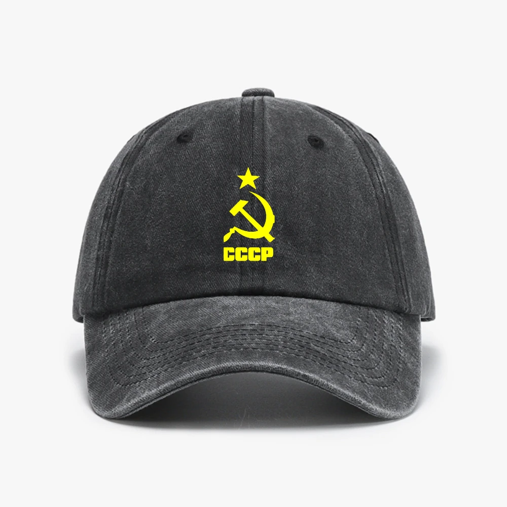 

CCCP Russian Soviet Union Washed soft denim Baseball Cap Men Women casual Snapback Hats Russia Army Caps