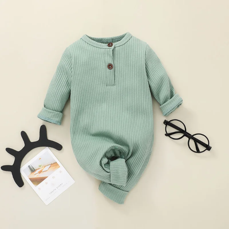 Newborn Baby Boy Clothes 0 to 12 Months Cute Onesies For Baby Girl Korean Style Long Sleeve Infant Romper Toddler Jumpsuit