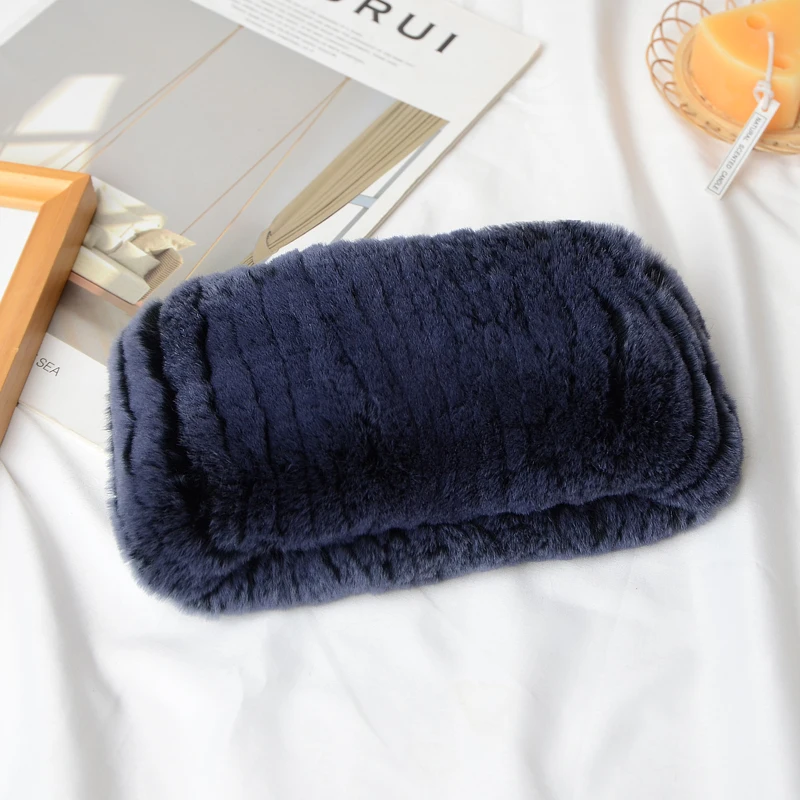 2026 Neuer Winter-Outdoor-Schal für Damen aus echtem Rex-Kaninchenfell, natürliche dicke Pelzschals, warm für Russland, 100% echtes Rex-Kaninchenfell-Stirnband – Detail 16