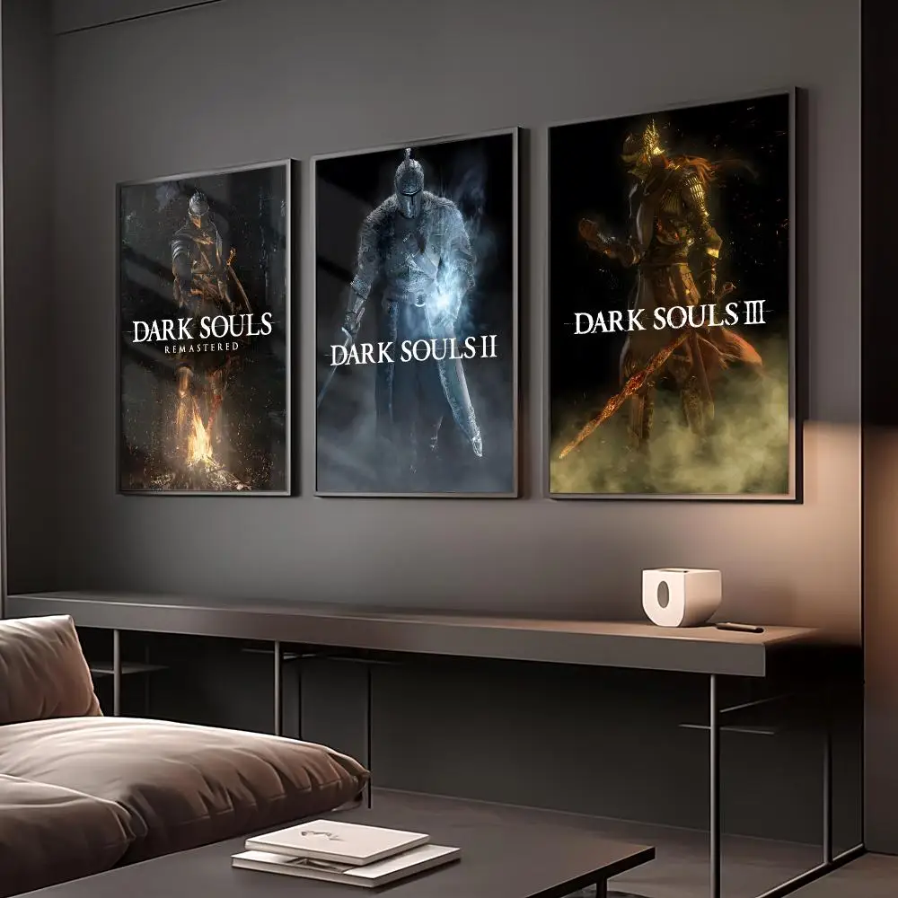 cool video game D-Dark Souls Poster Reteo Wall Art Aesthetic Room Decor Print Living Room Bedroom Home Decoration