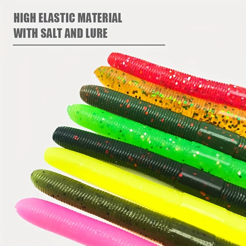 elastic fishing lures Nomad Tackle Hardbait Essentials Bundle the BangerShad can be rigged any way you prefer 10pcs Glow Soft Elastic Shrimp