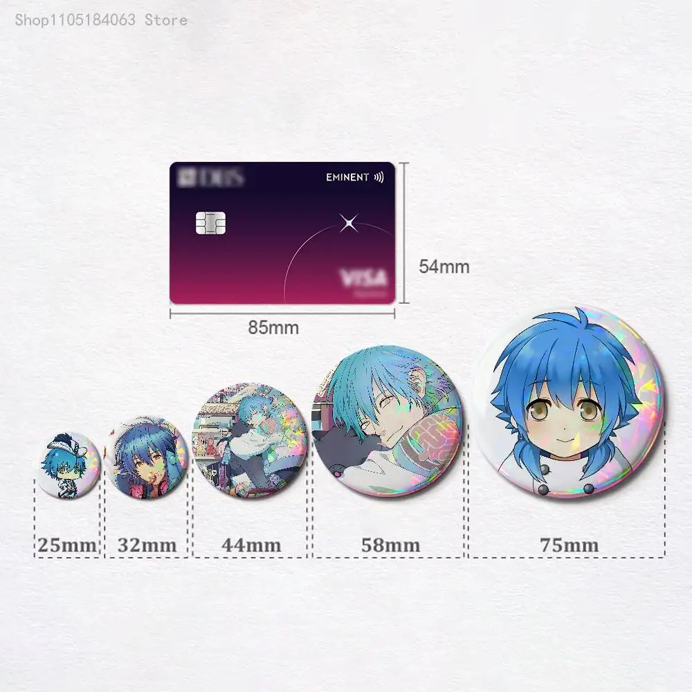 Aoba Seragaki D-DRAMAtical Badges 25 32 44 58 75 mm Round Cosplay Pin Bag Decor Fans Collect Friends Gifts Brooch Souvenir