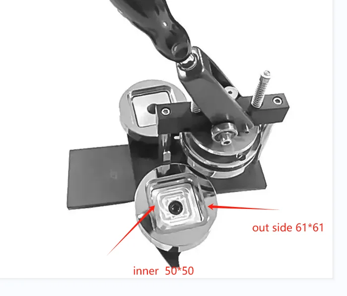High Quality 50*50mm/1.9*1.9 Inch Square Fridge Magnet Maker Machine Manual Grade Badge Machine