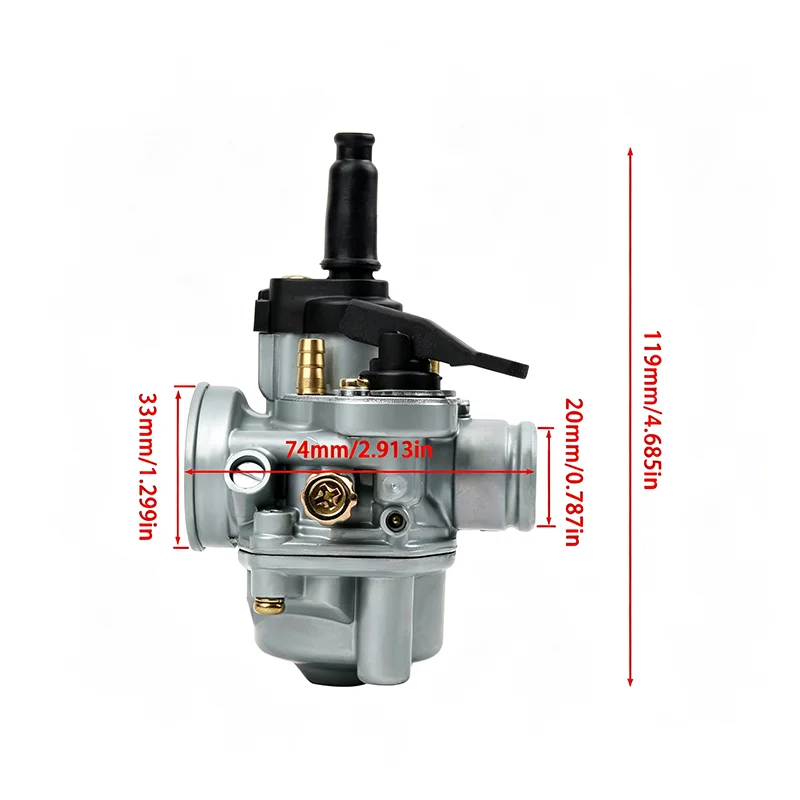 Motorcycle Carburetor 17.5mm For Dellorto PHVA 17.5 Tomos A55 50cc 80cc Carb Moped Scooter Dirt Pit Bike Motocross Accessories