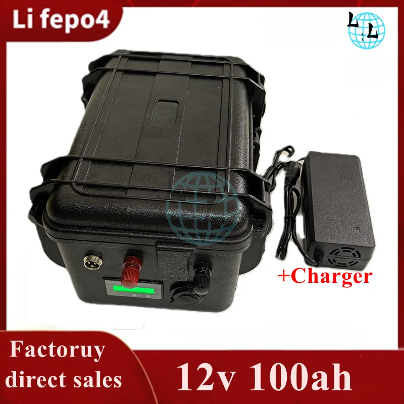 Batterie au lithium Iron Phxing ate, moteur de pêche à la traîne, 12V, 100Ah, subventionnement profond, Lifepo4, 100A, BMS, voit