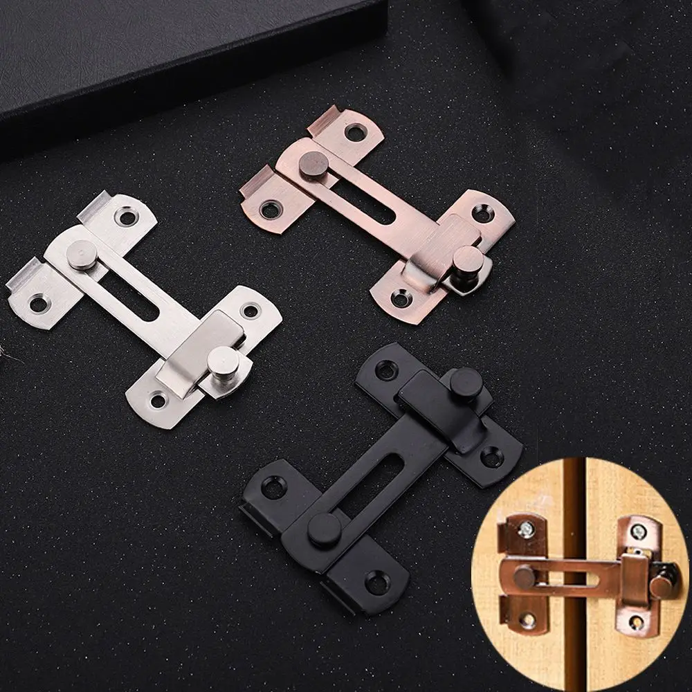 Hinge Hardware Stainless Steel Silent Gate Buckle Security Padlock Clasp Cabinet Catches Hasp Door Bolt Window Catch Lock