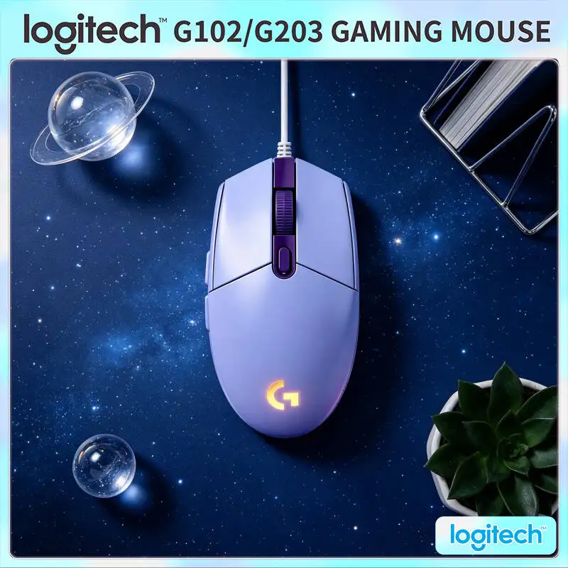 Logitech G102 Prodigy Gaming Mouse, 8000 DPI Adjustable, 16.8M RGB Colors, 6 Keys, Lightweight for Comfortable Daily Use