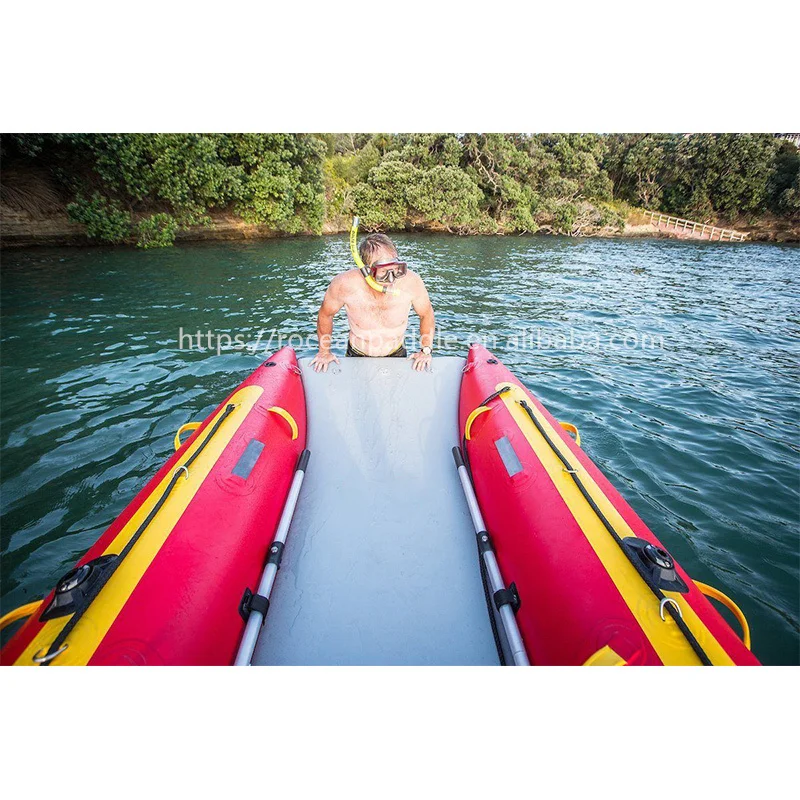 

Wholesale Light Weight Inflatable Cat Boat Catamaran Boat Red Thunder Cat Boat For Sale