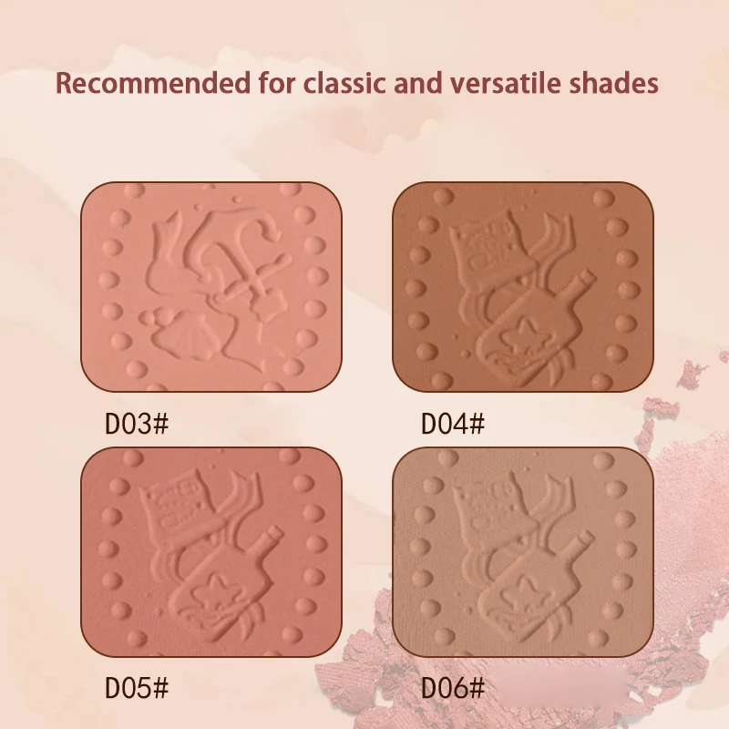 YIGUDIGU Small Tin Box Matte Blush Natural Nude Face Contouring Powder Longlasting Waterproof Shimmer Eyeshadow Rouge Makeup Hot