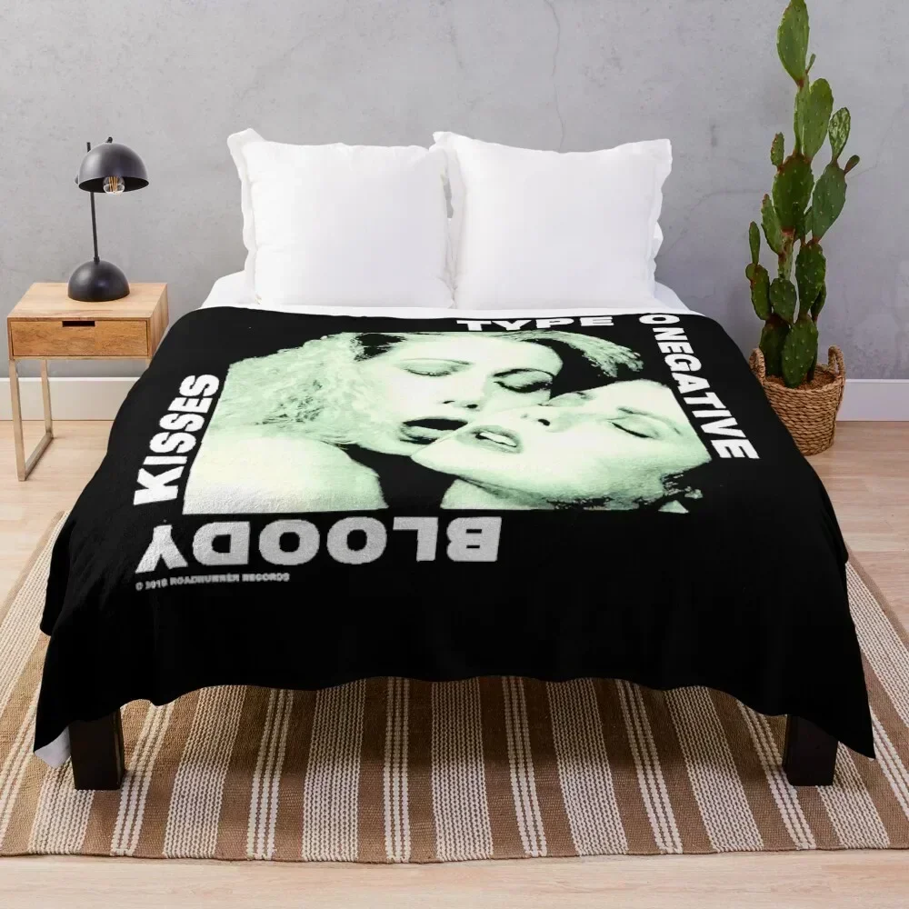 

Type O Negative Bloody Kisses Throw Blanket Flannel Luxury St Travel Cute Plaid Blankets