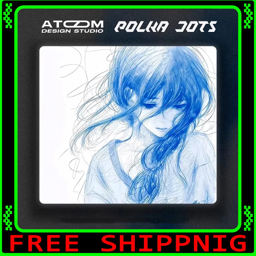 

ATOM Gaming Glass Mousepad FPS Smooth and Speed Mouse Pad Micro-etched Surface Waterproof For TTK APEX Valorant CSGO PC Gamer