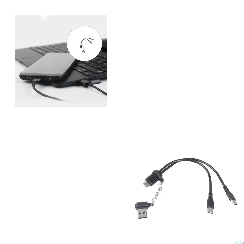 R91A منفذ مزدوج 5 فولت خط شحن USB إنشاء سلك ربط كثيف للاستخدام المستمر #1