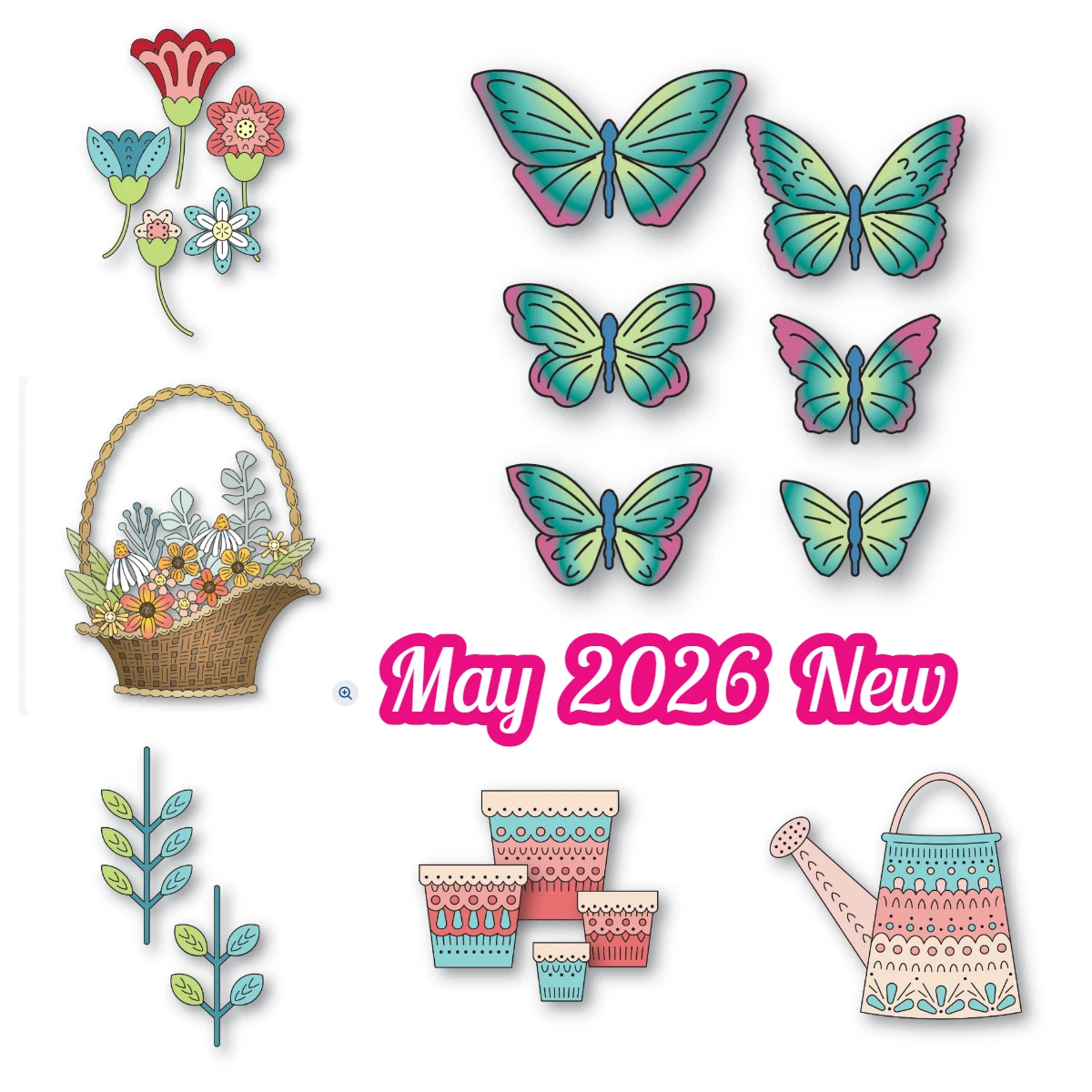

Fine Eyelet Frames Leafy Stems Mesh Wild Leaves May 2026 New Metal Cutting Dies for DIY Handmade Scrapbook Photo Album Calendar