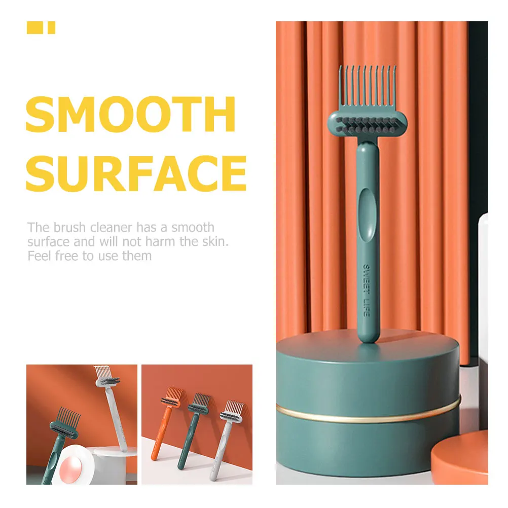 เครื่องมือทำความสะอาดแปรงผม 3 ชิ้น อายุการใช้งานยาวนาน พื้นผิวเรียบเนียน สำหรับใช้ในชีวิตประจำวันและการเดินทาง น้ำยาทำความสะอาดแปรงผม กำจัดขน
