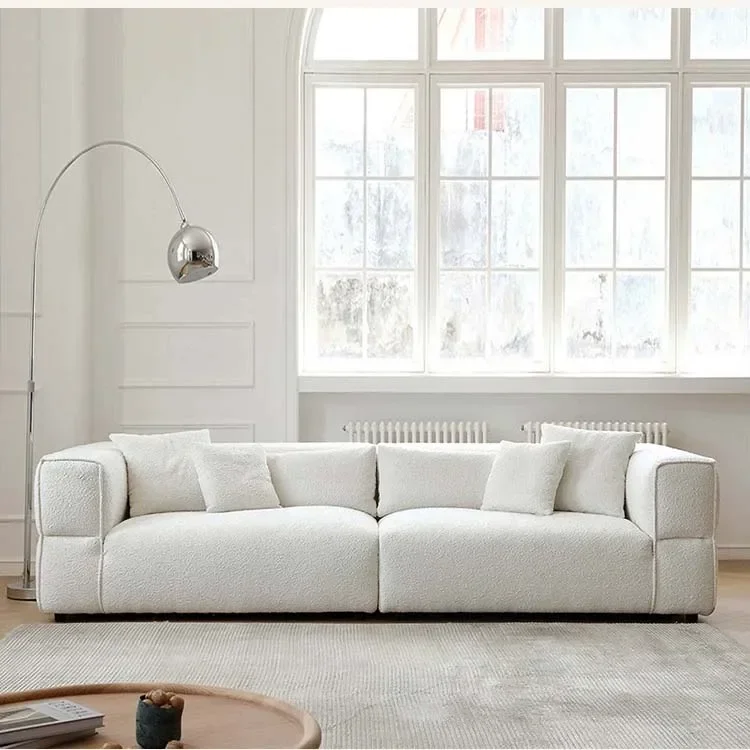 

л # Высококачественная белая шерстяная ткань для гостиной, 3 сиденья, 4 сиденья, 6 сидений диван, бархатная мебель в скандинавском итальянском стиле