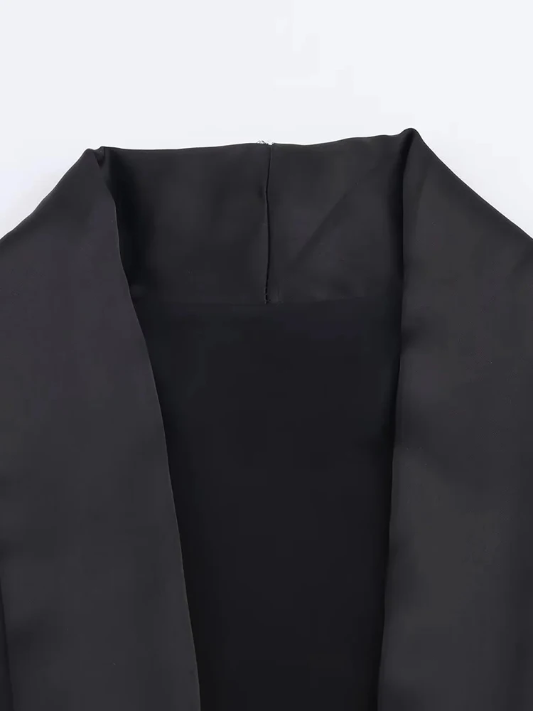 Robe en Satin de soie pour femmes, nouvelle mode, moulante, manches longues, Mini, élégante, classique, taille haute, robe féminine