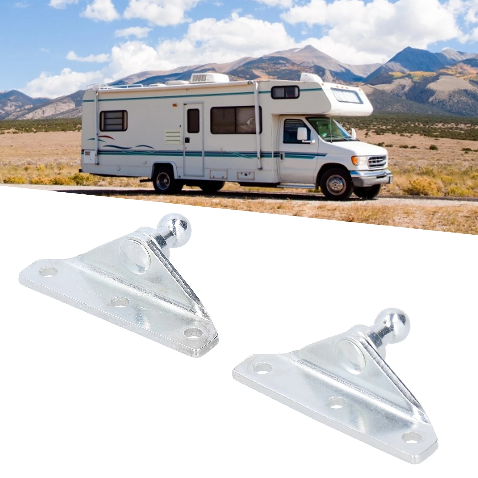 

2pcs Ball Stud Brackets 10mm for Gas Prop Strut Spring Pack M10 Automobile Accessory