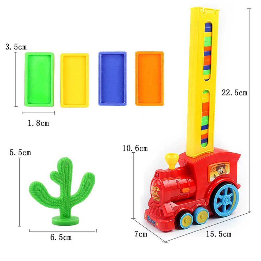 120pcs Electric Domino Train Wooden Building Blocks For Kids Educational Balance Game Set Creative Fun Learning Play Domino