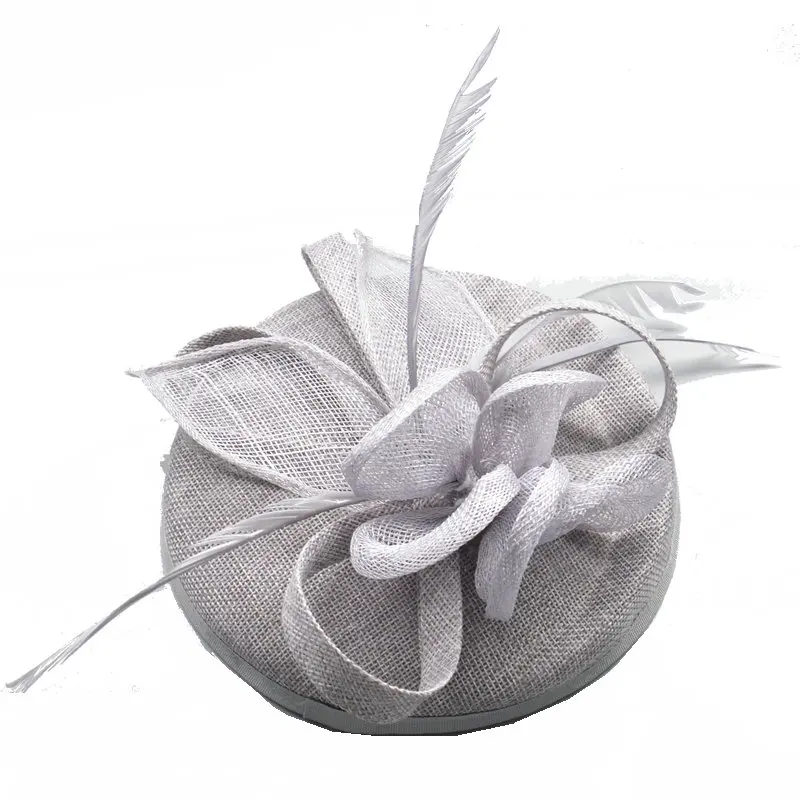 Women Wedding Fascinator Hat Party Church Headpiece Fashion Cocktail Headwear Feather Hair Accessories Pillbox Fascinators