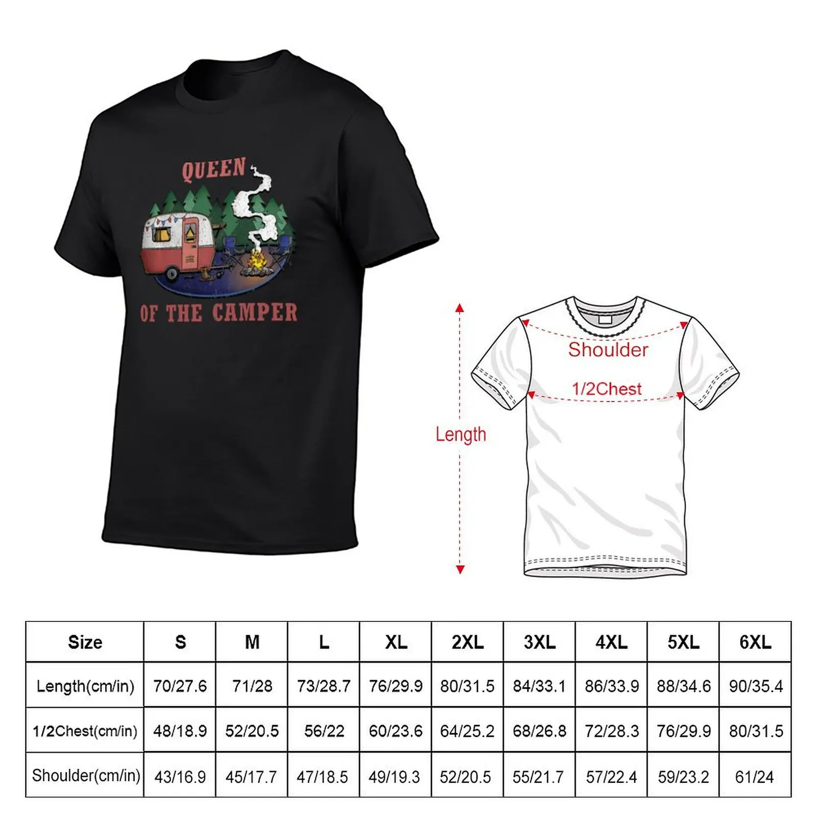 T-shirt Queen Of The Camper pour les fans de sport, sweat-shirt imprimé animal pour garçons, chemises de retraite pour hommes