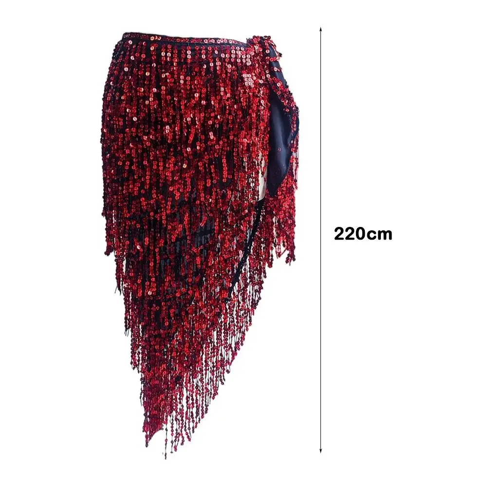 Show Costumes Tassels Sequin Fringed Skirts Sequins Bohemian Belly Dance Belt Sexy Dancer Skirt Women