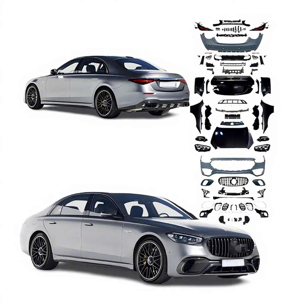 New Arrival forS-class 2005-2013 W221 Upgrade to W223 S63 BodyKit 1:1 Modification Bumpers Headlights