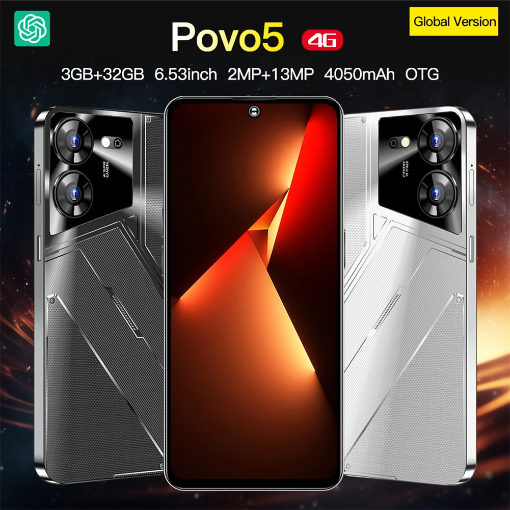 

New 4G Smartphone with 6.53-inch FHD Display 3+32GB Full HD Screen Face Recognition Dual SIM Mobile Phone For Women Men