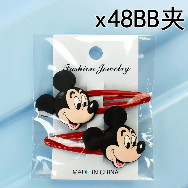 Disney Mickey Minnie Hairpin Cute Infant Hairpin Disney Bow Hair Accessories Children\' Hair Clip Girls\' Hairdress Christmas Gift