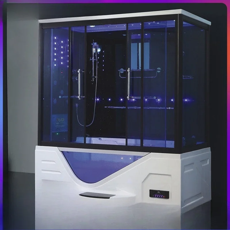 Multifunctional shower room Tempered glass light wave room, family surf massage steam