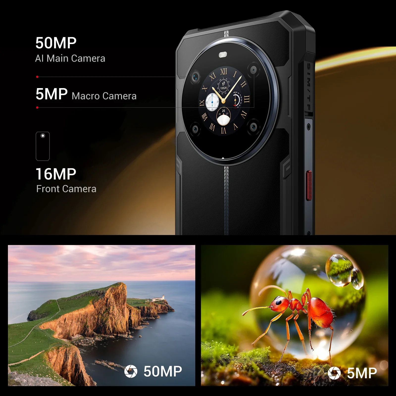 FOSSIBOT F109S هاتف ذكي متين بقدرة 10600 مللي أمبير في الساعة 6.745 بوصة HD + Android 15 24(6+18)GB + 256GB 50MP NFC/GPS 18W 4G معرف الوجه شاشة مزدوجة