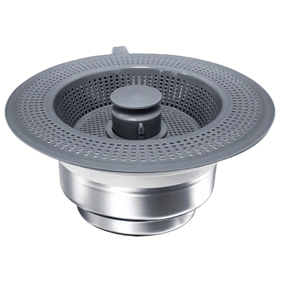 

1PC 304 Stainless Steel Kitchen Sink Drainage Set - Leakproof, Anti-Block, and Secure Sealing with Bouncing Core