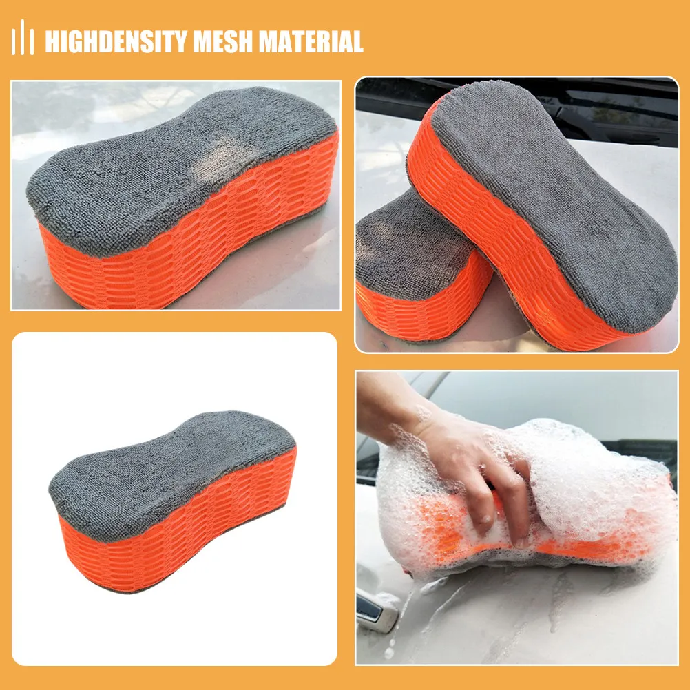 3Pcs Car Wash Sponge Mesh High Density Large Soft Sponge Non Scratch Scrub for Vehicle Cleaning Bathroom Boat