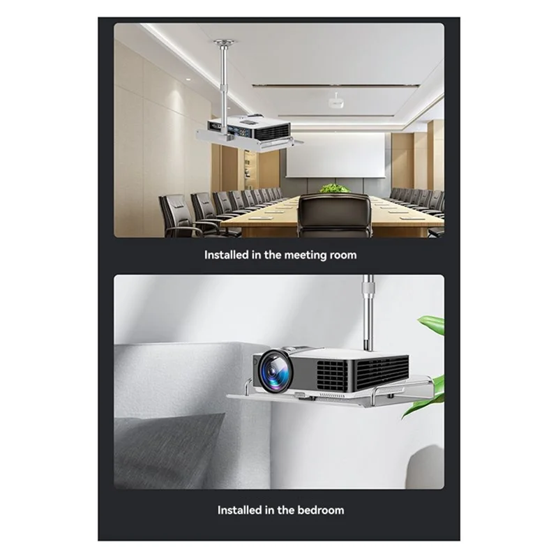 -트레이를 포함한 프로젝터/카메라 홀더용 높이 조절 선반이 있는 BOFF 천장 마운트