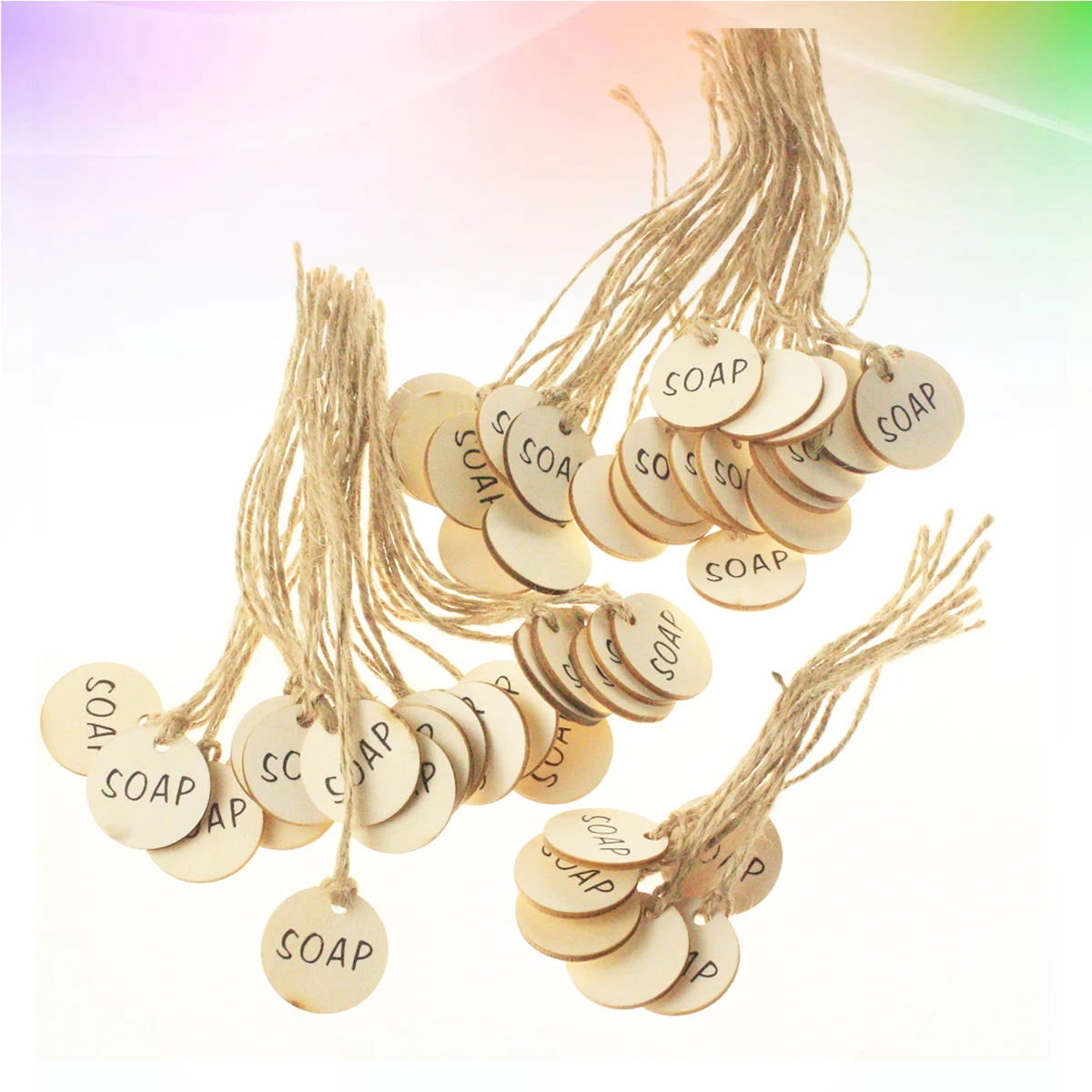 

50pcs Wooden DIY Pendant Wine Bottle Decor Tags Simple Bamboo Plaque Craft Supplies Durable Rustic Home Xmas Gifts