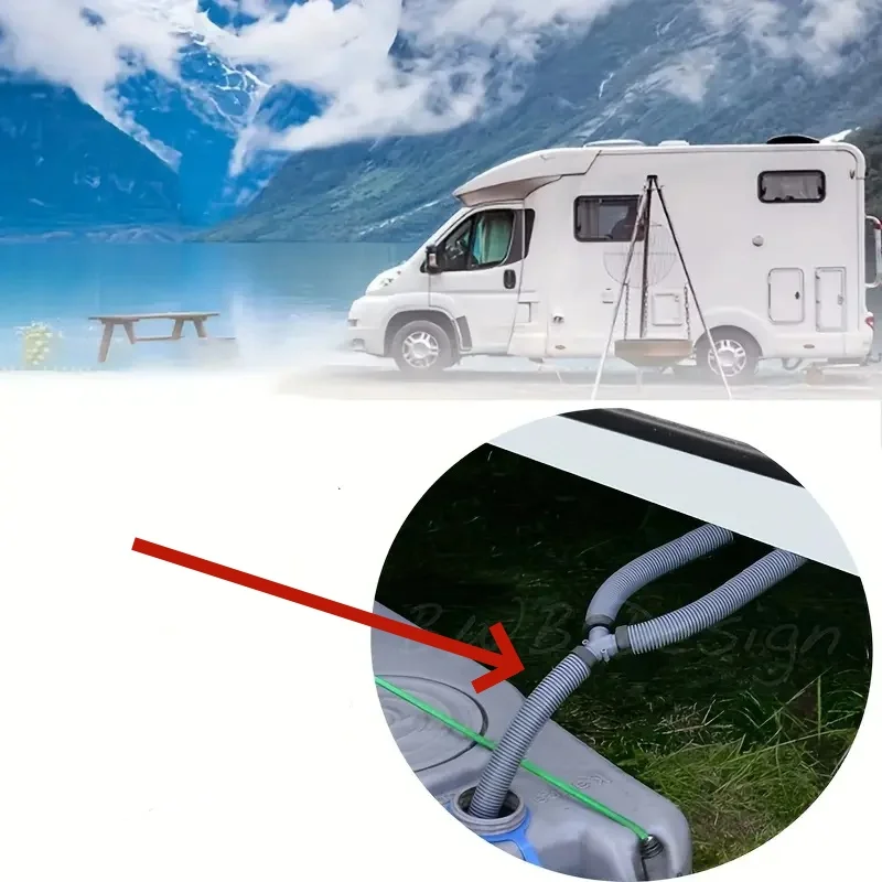 

1Pcs Waste Water Outlet Y Hose Connector Pipe Barbed Hose Water Fuel Air Connector Camper Motorhome RV Parts Accessories