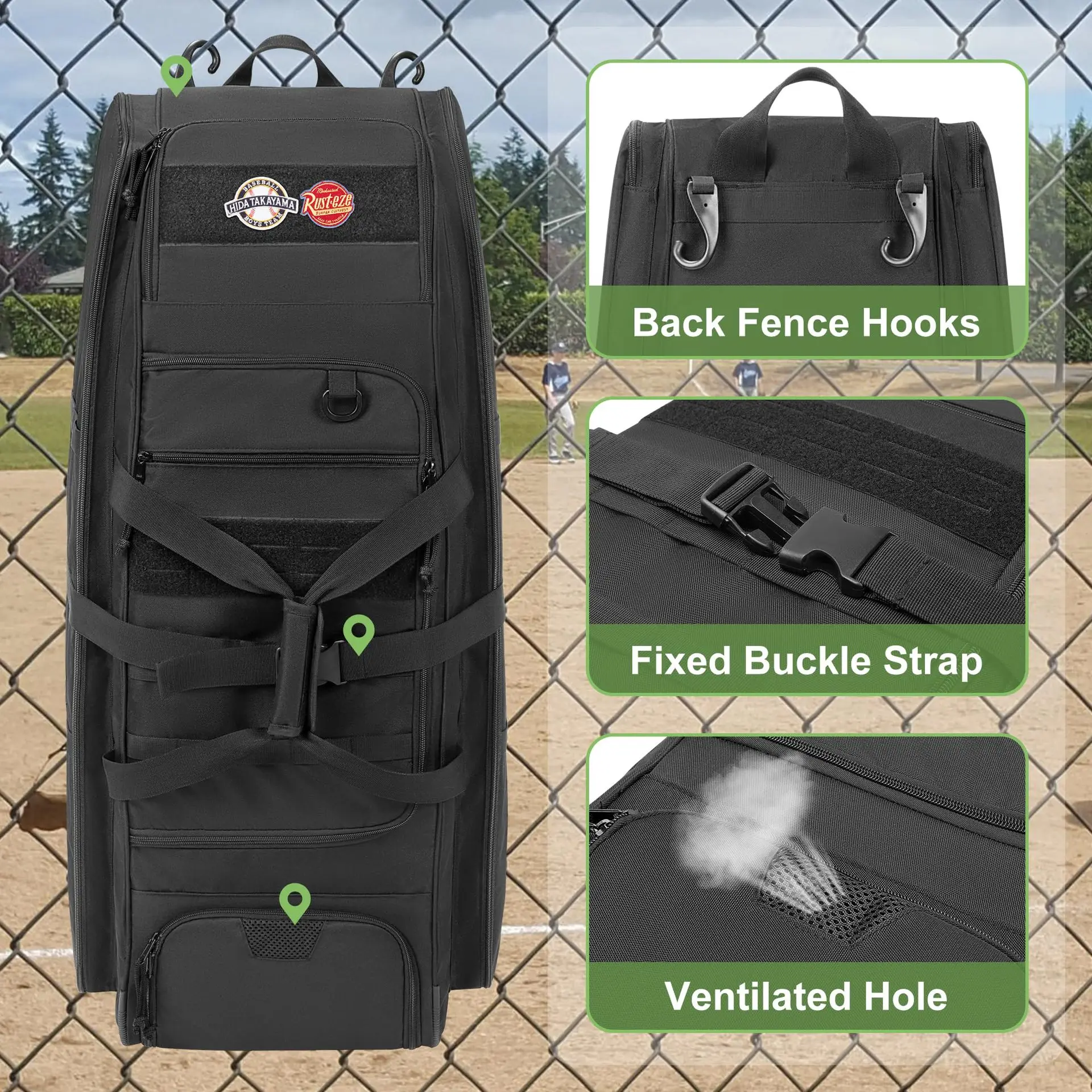 حقيبة بيسبول تكتيكية كبيرة الس - مراجعة Sports Equipment Bag With Wheels وسعره