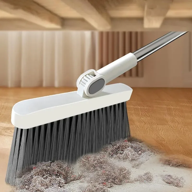 Brush and Shovel Broom and Dustpan Combination Set Vertical Folding Soft Fur Non-viscous Sweeping Broom 2 Pcs /set