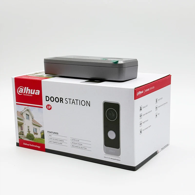 Dahua 2MP IP & Wi-Fi Villa Door Station VTO1301R-W Two–way Talk Video Intercom WDR IP65 IR Doorbell APP Ultra Slim Design