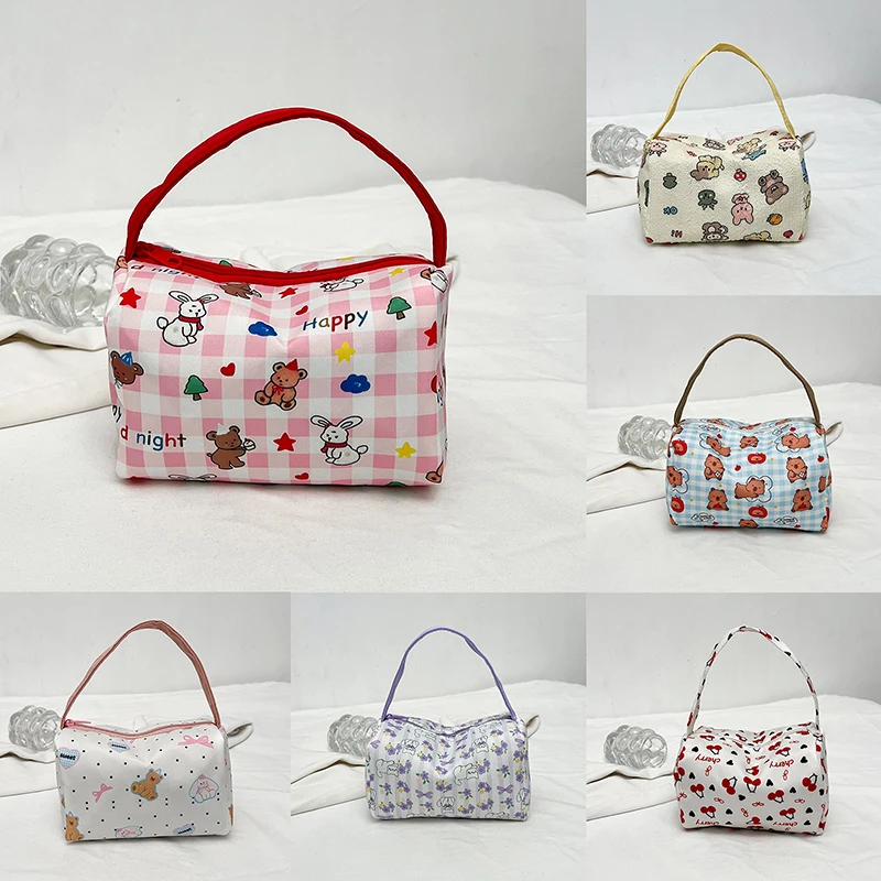 

1Pieces Cute Cartoon Hand-held Cosmetic Bag Large Capacity Travel Portable Fashion Storage Bag Traveling Handbag
